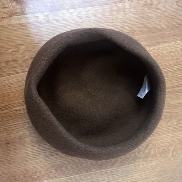 Parkhurst 100% Wool Pillbox Hat Brown Regal Classy Classic Dressy Vintage Style - Picture 7 of 9